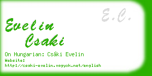 evelin csaki business card